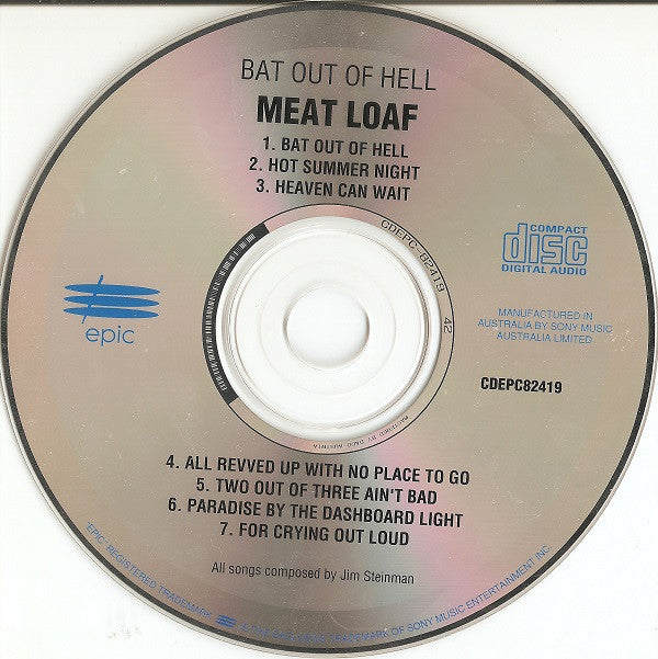 Meat Loaf : Bat Out Of Hell (CD, Album, RE)