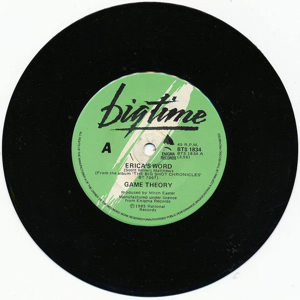 Game Theory : Erica's Word (7", Single)