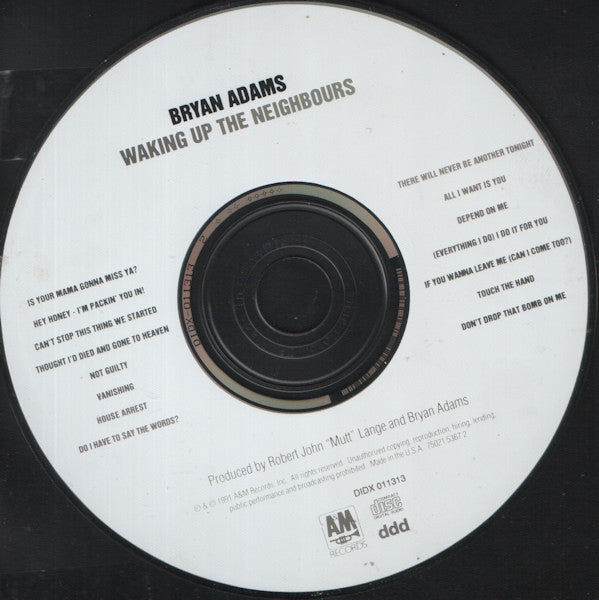 Bryan Adams : Waking Up The Neighbours (CD, Album)