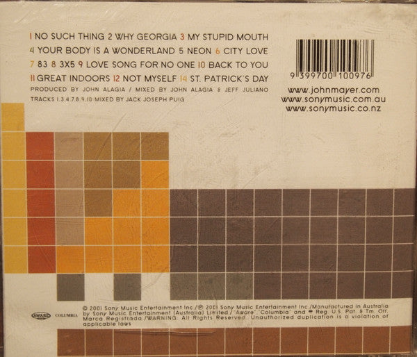 John Mayer : Room For Squares (CD, Album)