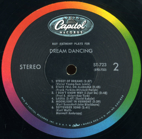 Ray Anthony : Ray Anthony Plays For Dream Dancing (LP, Album, RE)