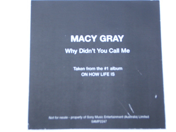 Macy Gray : Why Didn't You Call Me (CD, Single, Promo)