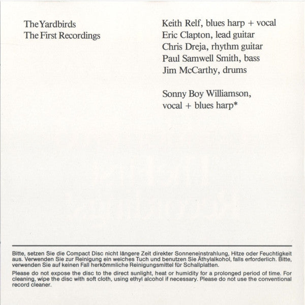 The Yardbirds : London 1963 - The First Recordings! (CD, Album, RE)