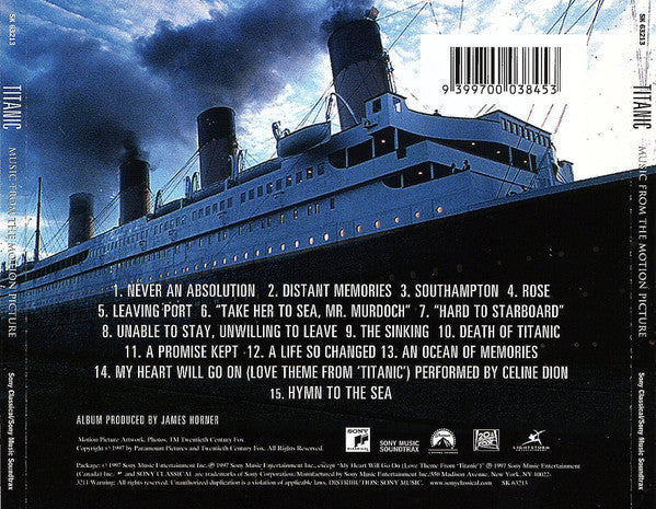James Horner : Titanic (Music From The Motion Picture) (CD, Album)