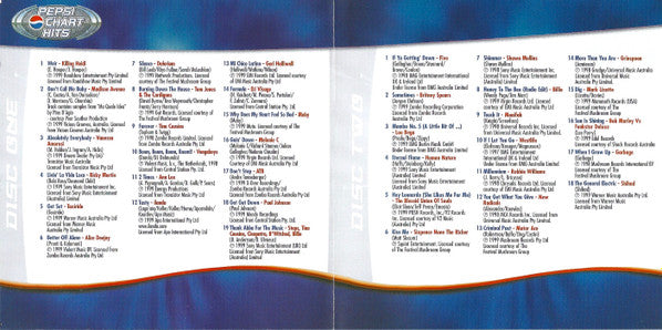 Various : Pepsi Chart Hits Volume 1 (2xCD, Comp)