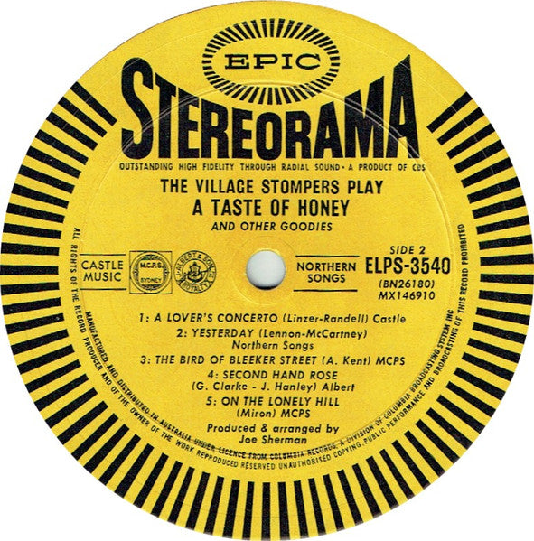 The Village Stompers : A Taste Of Honey And Other Goodies (LP, Album)