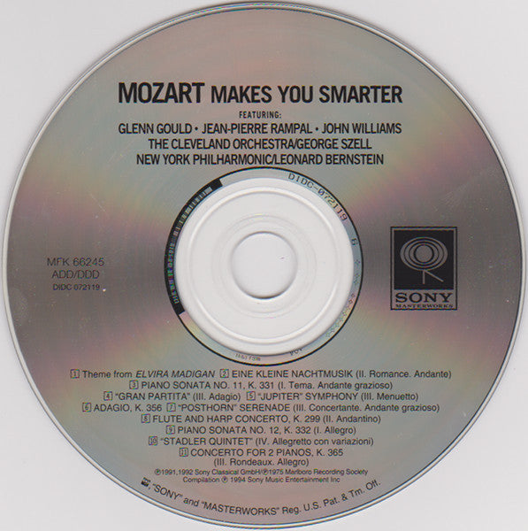 Wolfgang Amadeus Mozart : Mozart Makes You Smarter (CD, Comp)
