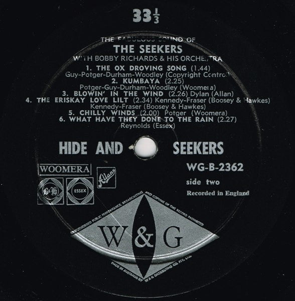 The Seekers : Hide And Seekers (LP, Album)