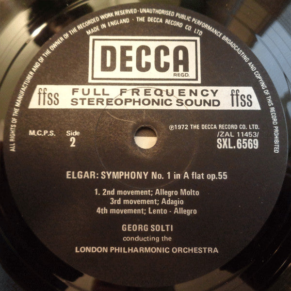 Elgar*, Georg Solti, London Philharmonic Orchestra : Symphony No.1 (LP)