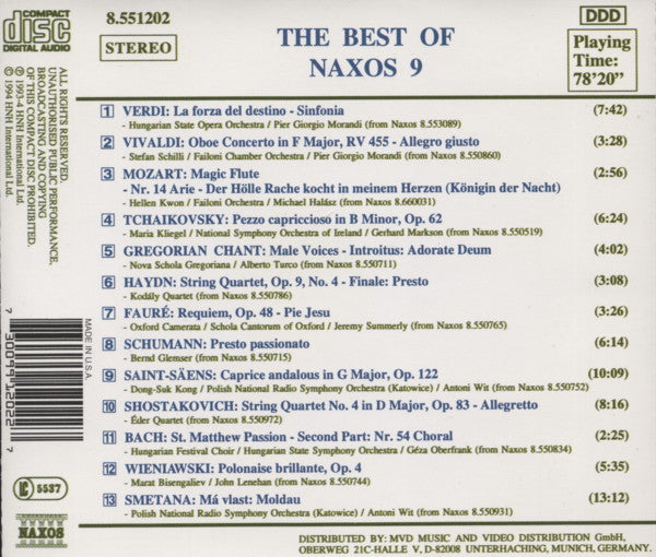 Various : The Best Of Naxos 9 (CD, Comp)