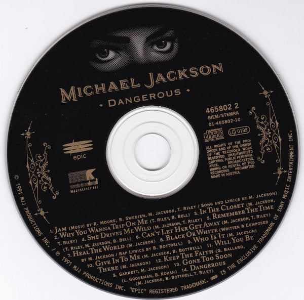Michael Jackson : Dangerous (CD, Album)