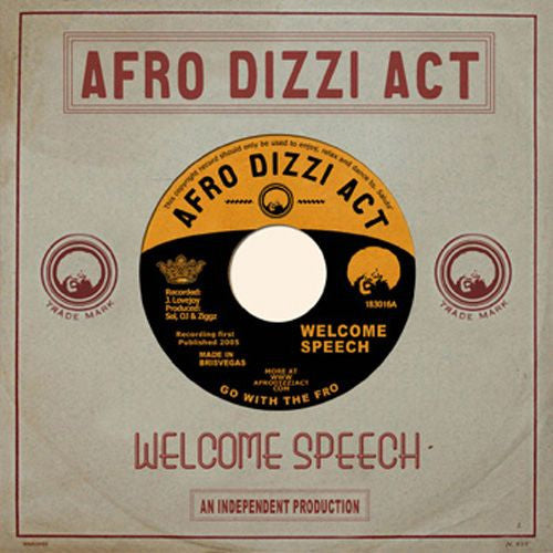 Afro Dizzi Act : Welcome Speech EP (CD, EP, Dig)