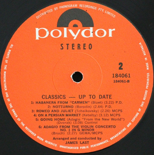 James Last : Classics Up To Date (LP, Album)