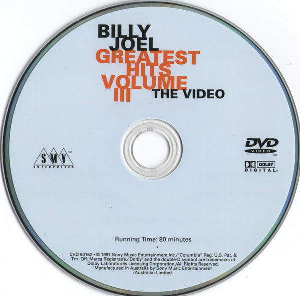 Billy Joel : Greatest Hits Volume III The Video (DVD-V, PAL)