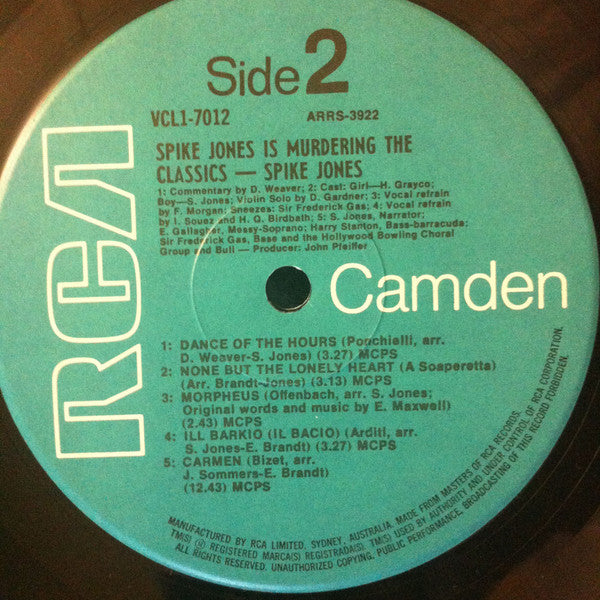 Spike Jones And His City Slickers : Spike Jones Is Murdering The Classics (LP, Comp)