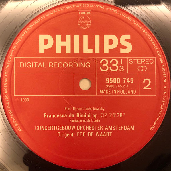 Tchaikovsky*, Concertgebouw Orchestra, Amsterdam* : Romeo And Juliet, Francesca Da Rimini (LP)