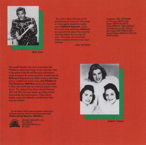 Various : Greatest Christmas Hits Billboard 1935-1954 (CD, Comp, RE)