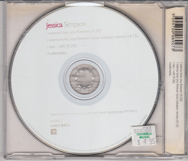 Jessica Simpson : I Wanna Love You Forever (CD, Single, Enh)