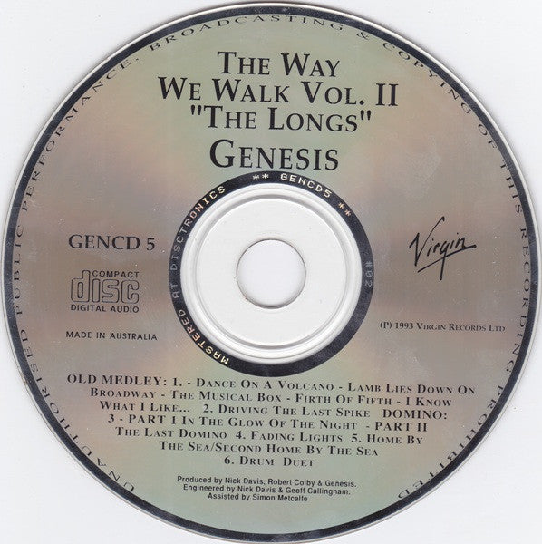 Genesis : Live / The Way We Walk (Volume Two: The Longs) (CD, Album)