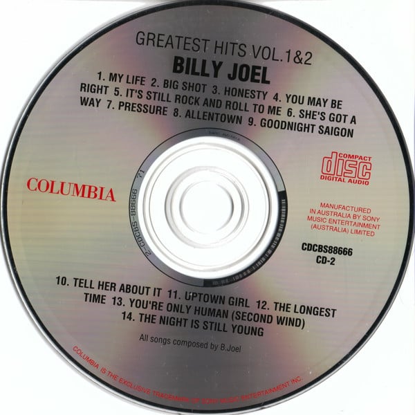 Billy Joel : Greatest Hits Volume I & Volume II (2xCD, Comp)