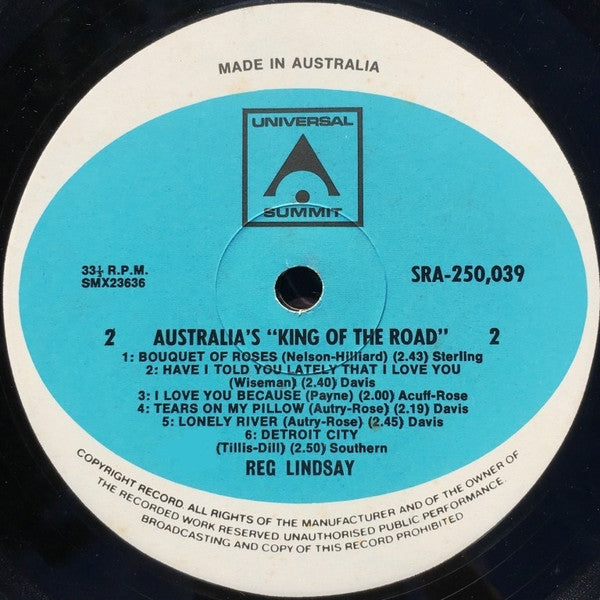 Reg Lindsay : Australia's King Of The Road (LP, Comp)
