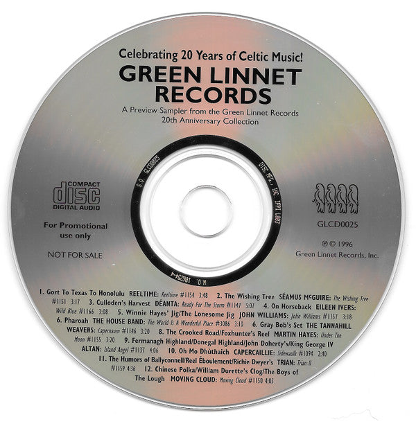 Various : Green Linnet Records: Celebrating 20 Years Of Celtic Music (CD, Comp, Promo, Smplr)