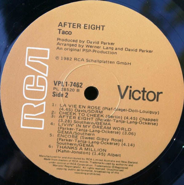 Taco : After Eight (LP, Album)