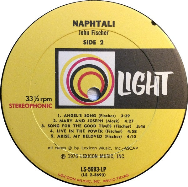 John Fischer (2) : Naphtali (LP, Album)