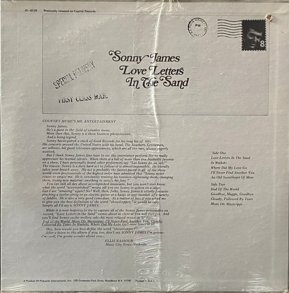Sonny James : Love Letters In The Sand (LP, Comp)