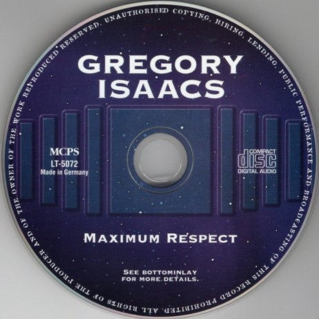 Gregory Isaacs : Maximum Respect (CD, Album, RE)