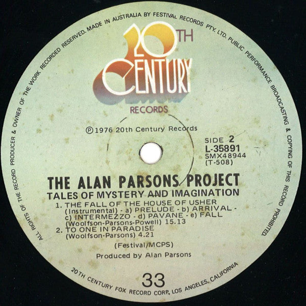 The Alan Parsons Project : Tales Of Mystery And Imagination (LP, Album, Gat)