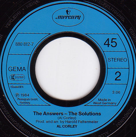 Al Corley : Cold Dresses (7", Single)