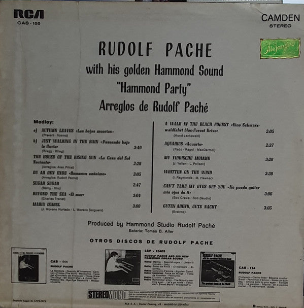 Rudolf Pache : Hammond Party (LP)