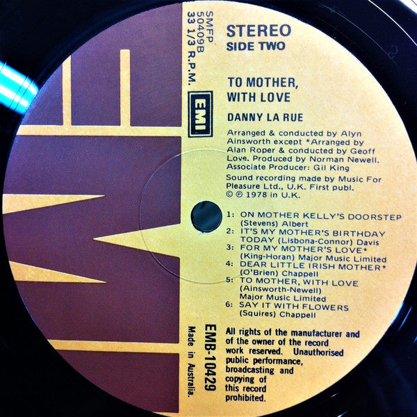 Danny La Rue : To Mother With Love (LP, Album)