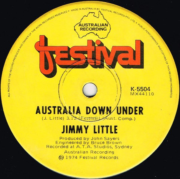 Jimmy Little : Baby Blue (7")