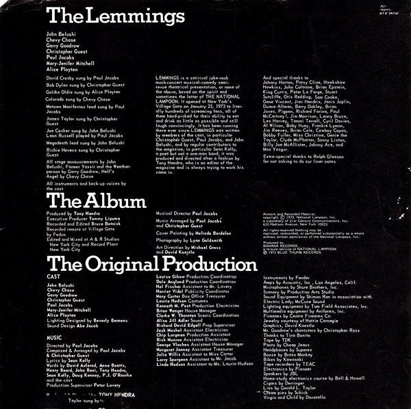 National Lampoon : Lemmings (LP, Album)