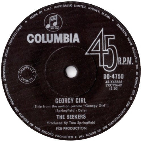 The Seekers : Georgy Girl (7", Single)