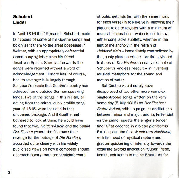 Schubert* / Ian Bostridge, Julius Drake : Schubert Lieder (CD, Album)