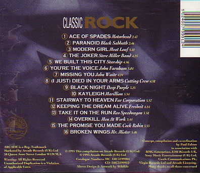Various : Classic Rock - 16 Memorable Tracks (CD, Comp, RM)