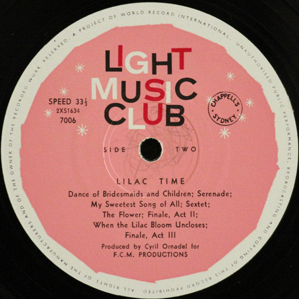 Sinfonia Of London / Hollingsworth* : Lilac Time (LP, Album, Mono, Club)