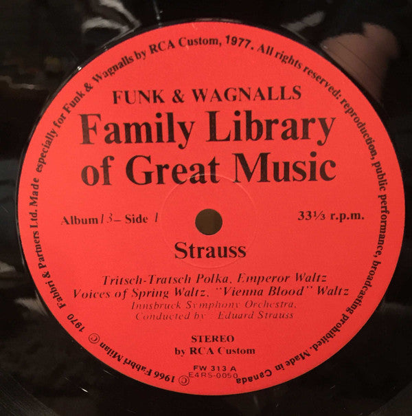 Johann Strauss Jr. : Tritsch-Tratsch Polka, Emperor Waltz, Voices Of Spring Waltz, "Vienna Blood" Waltz, "Artist's Life" Waltz, The Blue Danube Waltz (LP, Comp)