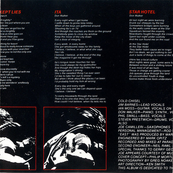 Cold Chisel : East (CD, Album, RE)