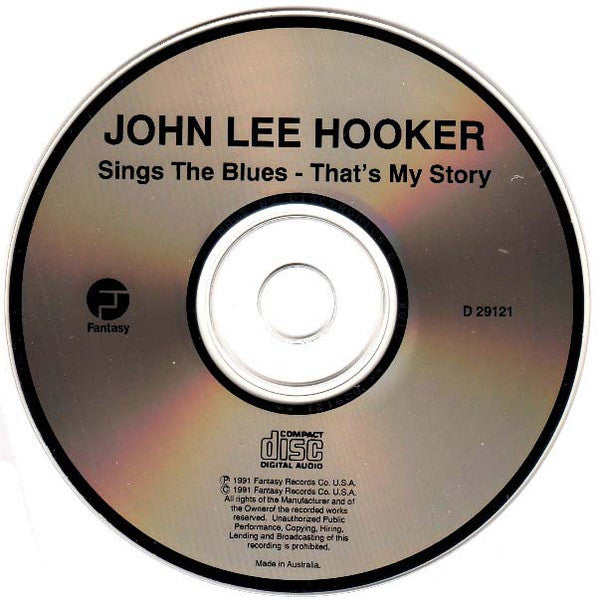 John Lee Hooker : That's My Story John Lee Hooker Sings The Blues (CD, Album, RE, RM)
