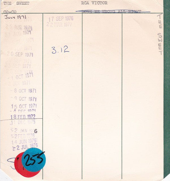 The Sweet : Co-Co (7", Single, Mono)