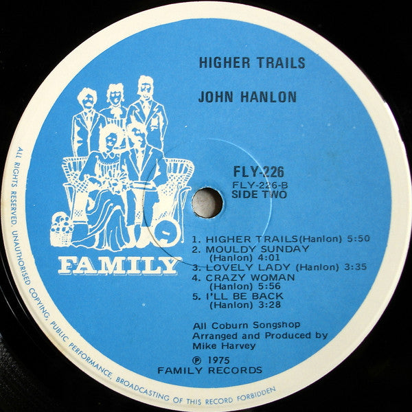 John Hanlon (2) : Higher Trails (LP, Album)