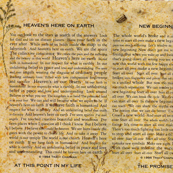 Tracy Chapman : New Beginning (CD, Album)