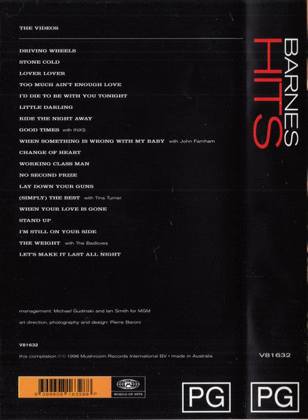 Jimmy Barnes : Hits - Video Anthology (VHS, Comp, PAL)