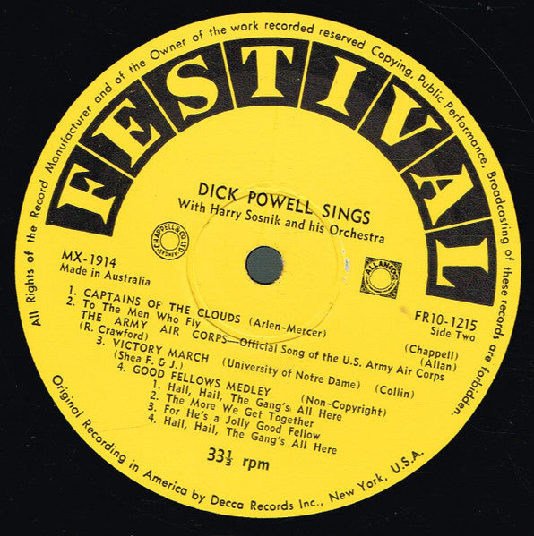 Dick Powell (2) : Dick Powell Sings (10", Comp)