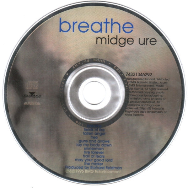 Midge Ure : Breathe (CD, Album)