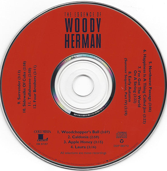 Woody Herman : The Essence Of Woody Herman (CD, Comp, Mono)